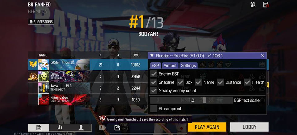 Free Fire Fluorite Ios — скриншот 4 из 7